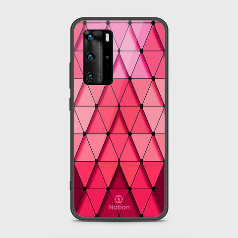 Huawei P40 Pro Cover- Onation Pyramid Series - HQ Ultra Shine Premium Infinity Glass Soft Silicon Borders Case