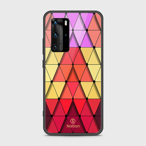 Huawei P40 Pro Cover- Onation Pyramid Series - HQ Ultra Shine Premium Infinity Glass Soft Silicon Borders Case