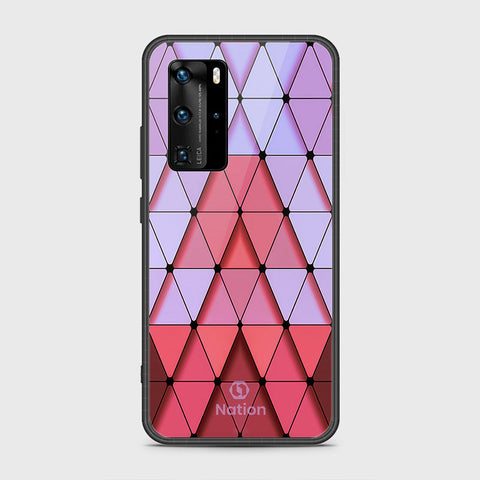 Huawei P40 Pro Cover- Onation Pyramid Series - HQ Ultra Shine Premium Infinity Glass Soft Silicon Borders Case