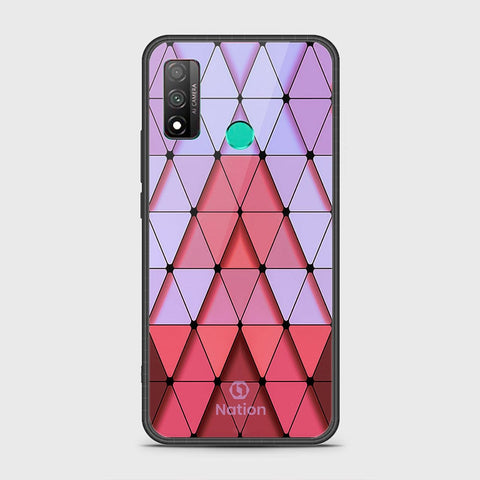 Huawei P smart 2020 Cover - Onation Pyramid Series - HQ Ultra Shine Premium Infinity Glass Soft Silicon Borders Case