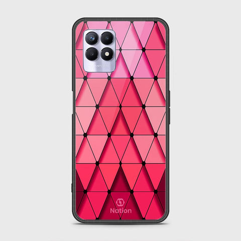 Realme 8i Cover - Onation Pyramid Series - HQ Ultra Shine Premium Infinity Glass Soft Silicon Borders Case