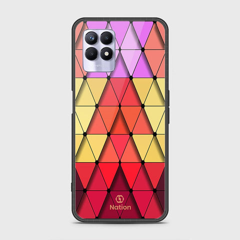 Realme 8i Cover - Onation Pyramid Series - HQ Ultra Shine Premium Infinity Glass Soft Silicon Borders Case