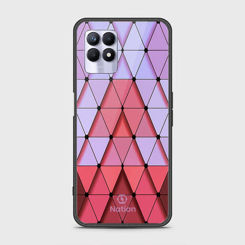 Realme 8i Cover - Onation Pyramid Series - HQ Ultra Shine Premium Infinity Glass Soft Silicon Borders Case