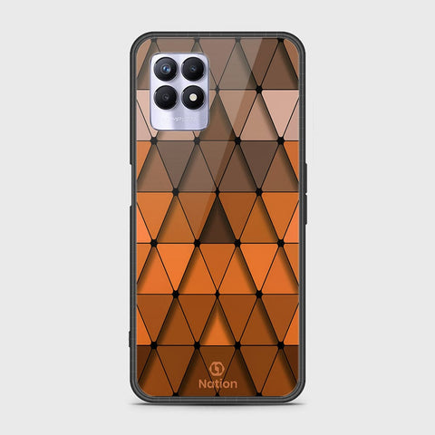 Realme 8i Cover - Onation Pyramid Series - HQ Ultra Shine Premium Infinity Glass Soft Silicon Borders Case