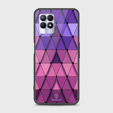 Realme 8i Cover - Onation Pyramid Series - HQ Ultra Shine Premium Infinity Glass Soft Silicon Borders Case