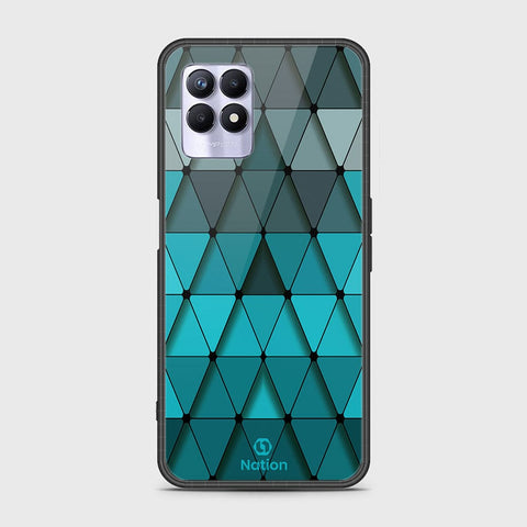 Realme 8i Cover - Onation Pyramid Series - HQ Ultra Shine Premium Infinity Glass Soft Silicon Borders Case