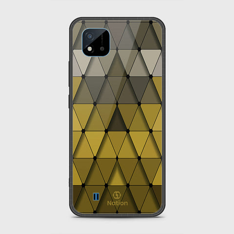 Realme C20 Cover- Onation Pyramid Series - HQ Ultra Shine Premium Infinity Glass Soft Silicon Borders Case