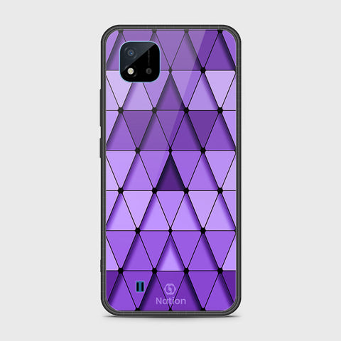 Realme C20 Cover- Onation Pyramid Series - HQ Ultra Shine Premium Infinity Glass Soft Silicon Borders Case