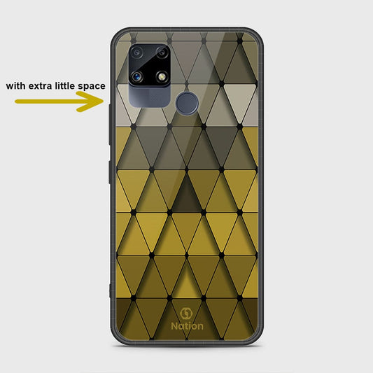 Realme C25 Cover- Onation Pyramid Series - HQ Ultra Shine Premium Infinity Glass Soft Silicon Borders Case