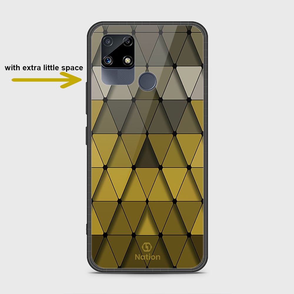 Realme Narzo 30A Cover- Onation Pyramid Series - HQ Ultra Shine Premium Infinity Glass Soft Silicon Borders Case
