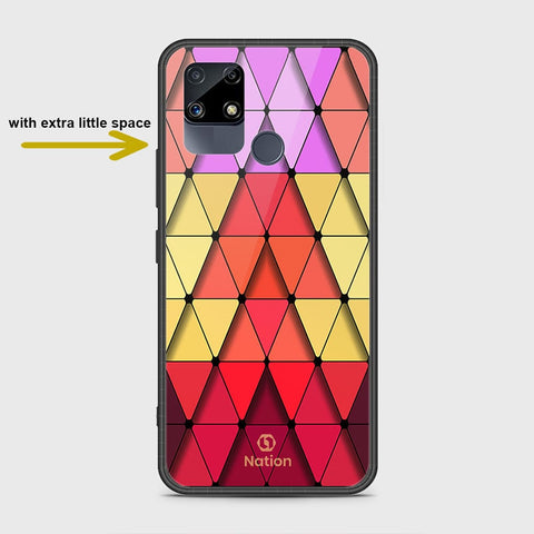 Realme C12 Cover- Onation Pyramid Series - HQ Ultra Shine Premium Infinity Glass Soft Silicon Borders Case