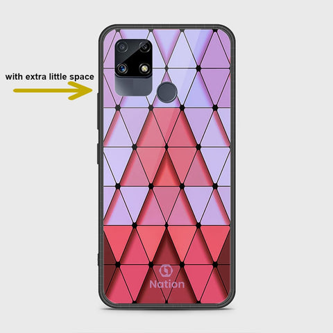 Realme C12 Cover- Onation Pyramid Series - HQ Ultra Shine Premium Infinity Glass Soft Silicon Borders Case