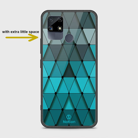 Realme C15 Cover- Onation Pyramid Series - HQ Ultra Shine Premium Infinity Glass Soft Silicon Borders Case