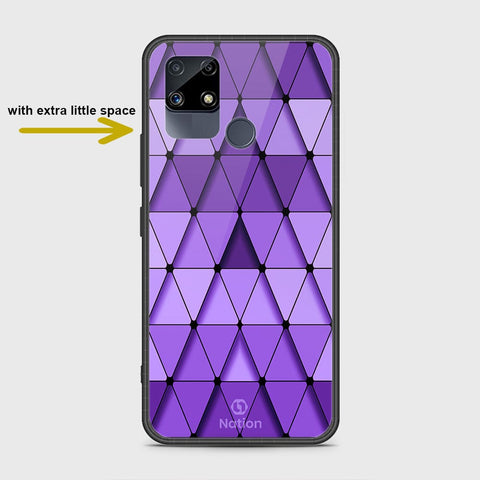 Realme C12 Cover- Onation Pyramid Series - HQ Ultra Shine Premium Infinity Glass Soft Silicon Borders Case