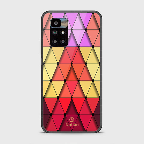 Xiaomi Redmi 10 Cover - ONation Pyramid Series - HQ Ultra Shine Premium Infinity Glass Soft Silicon Borders Case