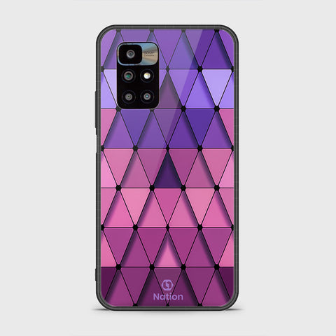 Xiaomi Redmi 10 Cover - ONation Pyramid Series - HQ Ultra Shine Premium Infinity Glass Soft Silicon Borders Case