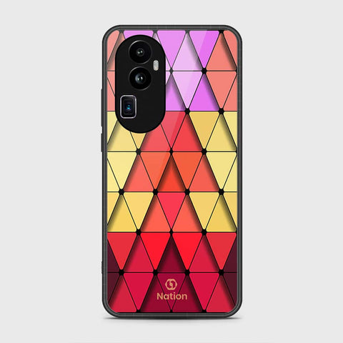 Oppo Reno 10 Pro Plus Cover- Onation Pyramid Series - HQ Ultra Shine Premium Infinity Glass Soft Silicon Borders Case