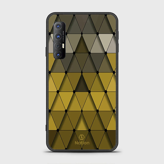 Oppo Reno 3 Pro 5G Cover - ONation Pyramid Series - HQ Ultra Shine Premium Infinity Glass Soft Silicon Borders Case
