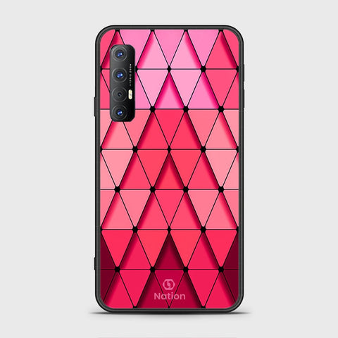 Oppo Reno 3 Pro 5G Cover - ONation Pyramid Series - HQ Ultra Shine Premium Infinity Glass Soft Silicon Borders Case