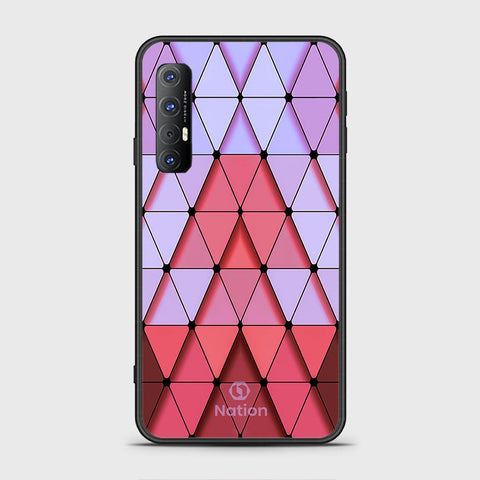 Oppo Reno 3 Pro 5G Cover - ONation Pyramid Series - HQ Ultra Shine Premium Infinity Glass Soft Silicon Borders Case