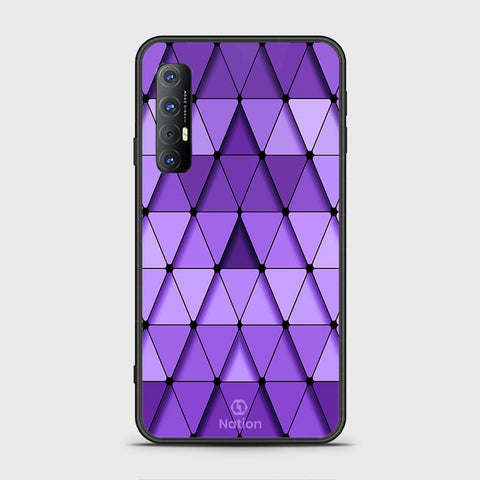 Oppo Reno 3 Pro 5G Cover - ONation Pyramid Series - HQ Ultra Shine Premium Infinity Glass Soft Silicon Borders Case