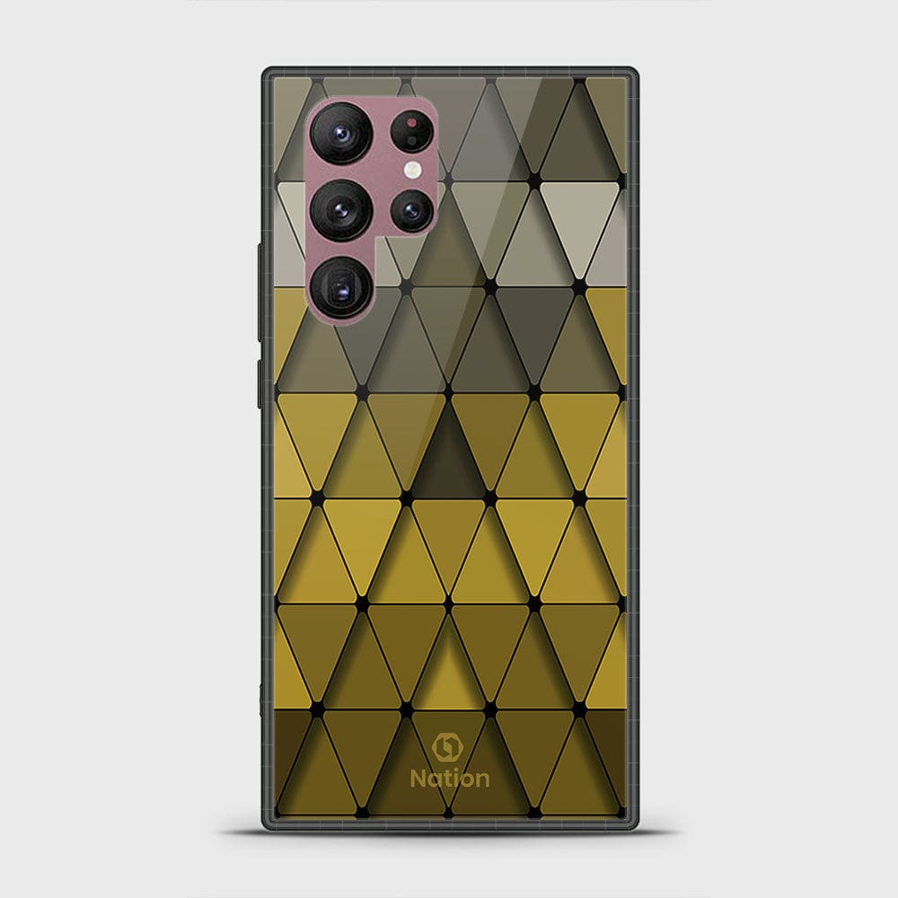 Samsung Galaxy S22 Ultra 5G Cover - Onation Pyramid Series - HQ Ultra Shine Premium Infinity Glass Soft Silicon Borders Case