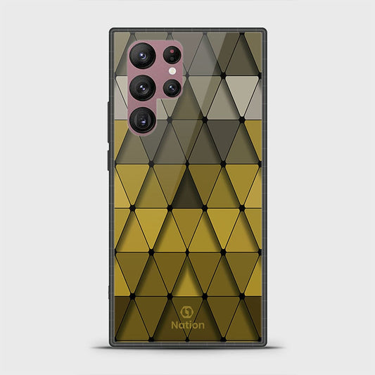 Samsung Galaxy S22 Ultra 5G Cover - Onation Pyramid Series - HQ Ultra Shine Premium Infinity Glass Soft Silicon Borders Case