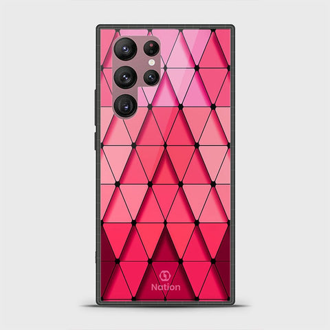 Samsung Galaxy S22 Ultra 5G Cover - Onation Pyramid Series - HQ Ultra Shine Premium Infinity Glass Soft Silicon Borders Case