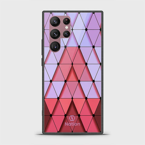 Samsung Galaxy S22 Ultra 5G Cover - Onation Pyramid Series - HQ Ultra Shine Premium Infinity Glass Soft Silicon Borders Case