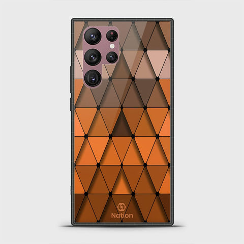 Samsung Galaxy S22 Ultra 5G Cover - Onation Pyramid Series - HQ Ultra Shine Premium Infinity Glass Soft Silicon Borders Case