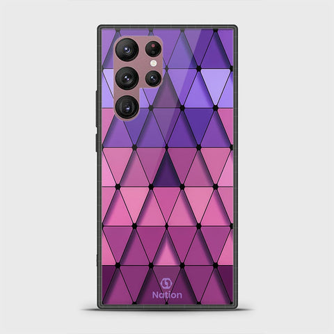 Samsung Galaxy S22 Ultra 5G Cover - Onation Pyramid Series - HQ Ultra Shine Premium Infinity Glass Soft Silicon Borders Case