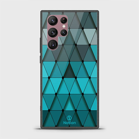 Samsung Galaxy S22 Ultra 5G Cover - Onation Pyramid Series - HQ Ultra Shine Premium Infinity Glass Soft Silicon Borders Case