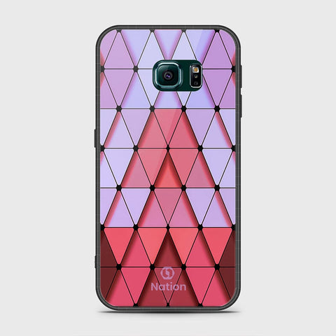 Samsung Galaxy S6 Edge Cover- Onation Pyramid Series - HQ Ultra Shine Premium Infinity Glass Soft Silicon Borders Case