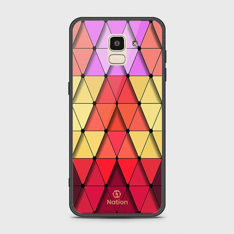 Samsung Galaxy J6 2018 Cover - Onation Pyramid Series - HQ Ultra Shine Premium Infinity Glass Soft Silicon Borders Case