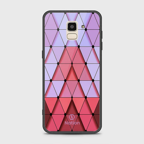 Samsung Galaxy J6 2018 Cover - Onation Pyramid Series - HQ Ultra Shine Premium Infinity Glass Soft Silicon Borders Case