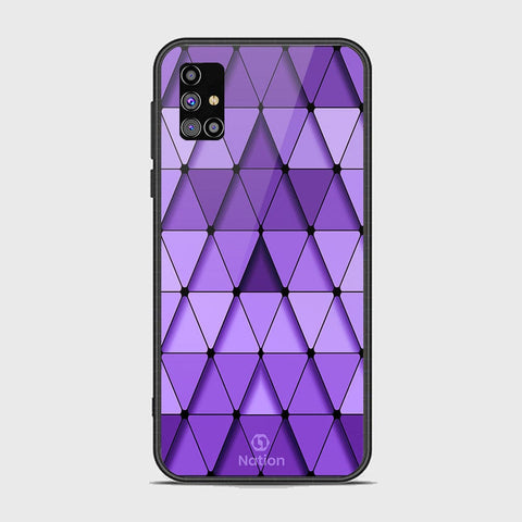 Samsung Galaxy M31s Cover - Onation Pyramid Series - HQ Ultra Shine Premium Infinity Glass Soft Silicon Borders Case