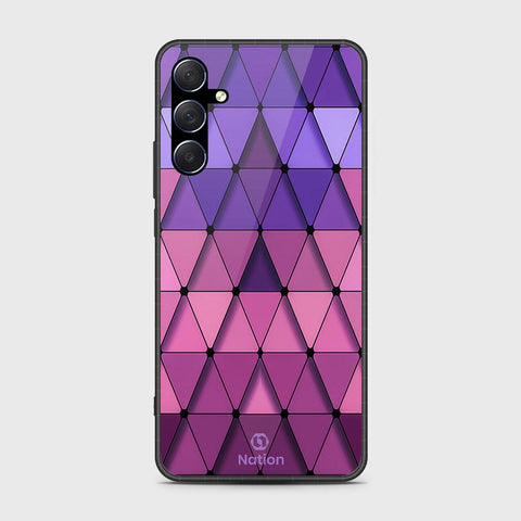 Samsung Galaxy M54 Cover- Onation Pyramid Series - HQ Ultra Shine Premium Infinity Glass Soft Silicon Borders Case