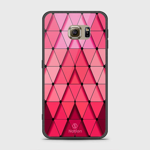 Samsung Galaxy S6 Cover- Onation Pyramid Series - HQ Ultra Shine Premium Infinity Glass Soft Silicon Borders Case