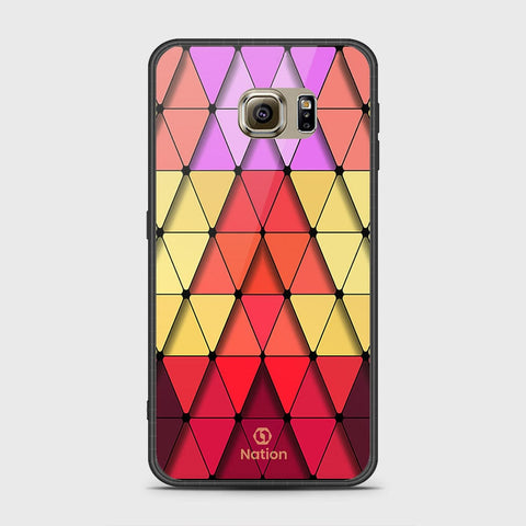 Samsung Galaxy S6 Cover- Onation Pyramid Series - HQ Ultra Shine Premium Infinity Glass Soft Silicon Borders Case