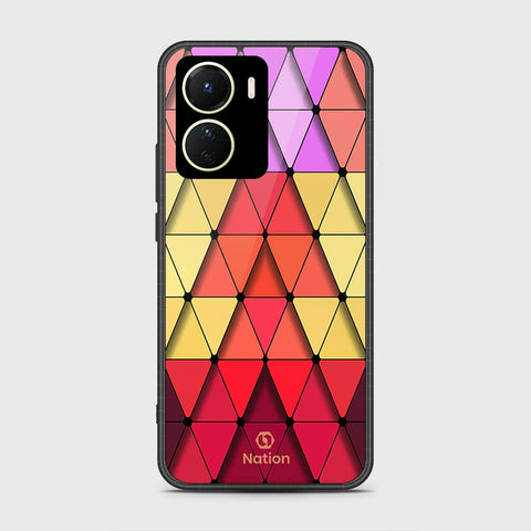 Vivo Y35 5G Cover- Onation Pyramid Series - HQ Ultra Shine Premium Infinity Glass Soft Silicon Borders Case