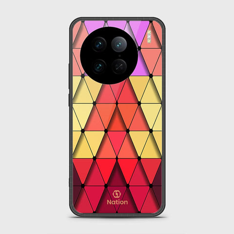 Vivo X90 Pro Cover - Onation Pyramid Series - HQ Ultra Shine Premium Infinity Glass Soft Silicon Borders Case