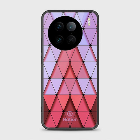 Vivo X90 Pro Cover - Onation Pyramid Series - HQ Ultra Shine Premium Infinity Glass Soft Silicon Borders Case