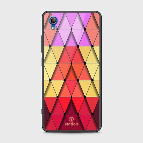 Vivo Y91C Cover - ONation Pyramid Series - HQ Ultra Shine Premium Infinity Glass Soft Silicon Borders Case