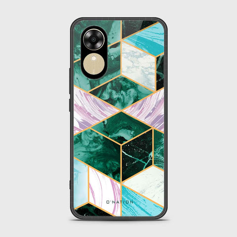 Oppo A17k Cover- O'Nation Shades of Marble Series - HQ Ultra Shine Premium Infinity Glass Soft Silicon Borders Case