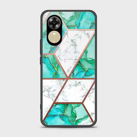 Oppo A17k Cover- O'Nation Shades of Marble Series - HQ Ultra Shine Premium Infinity Glass Soft Silicon Borders Case