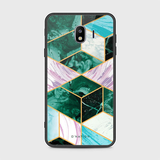 Samsung Galaxy J4 2018 Cover - O'Nation Shades of Marble Series - HQ Ultra Shine Premium Infinity Glass Soft Silicon Borders Case