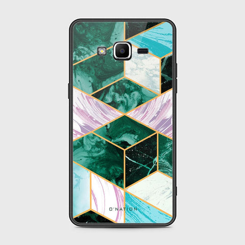 Samsung Galaxy Grand Prime Cover - O'Nation Shades of Marble Series - HQ Ultra Shine Premium Infinity Glass Soft Silicon Borders Case