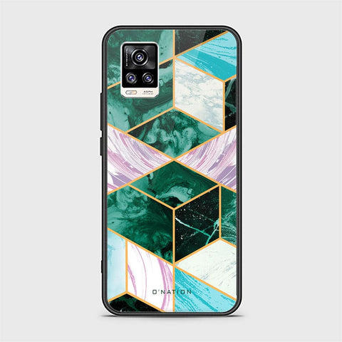 Vivo V20 Cover - O'Nation Shades of Marble Series - HQ Ultra Shine Premium Infinity Glass Soft Silicon Borders Case