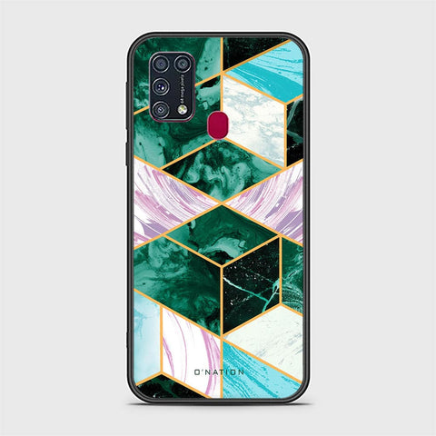 Samsung Galaxy M31 Cover - O'Nation Shades of Marble Series - HQ Ultra Shine Premium Infinity Glass Soft Silicon Borders Case