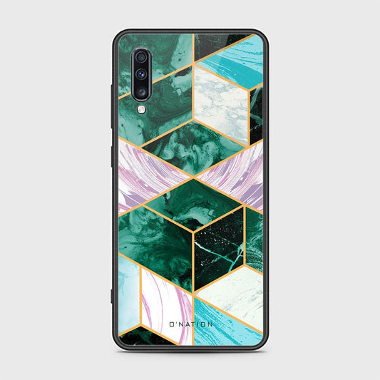 Samsung Galaxy A70s Cover - O'Nation Shades of Marble Series - HQ Ultra Shine Premium Infinity Glass Soft Silicon Borders Case